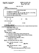 Bộ đề kiểm tra cuối năm môn Tiếng Việt + Toán Lớp 3 - Năm học 2014-2015 - Trường TH E Châu Phong (Có đáp án)